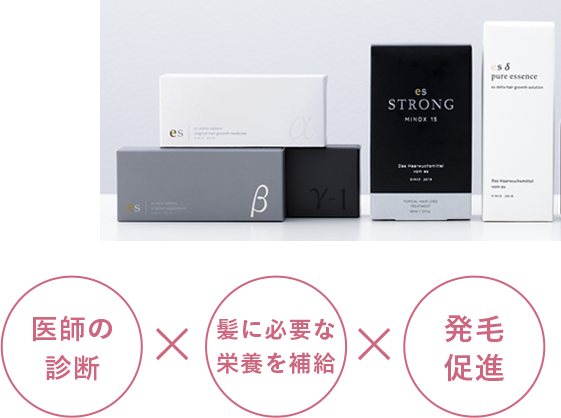 オリジナル発毛薬 医師の診断×髪に必要な栄養を補給×発毛促進