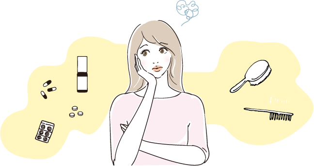 悩む女性イラスト