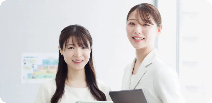 笑顔のカウンセラー、看護師