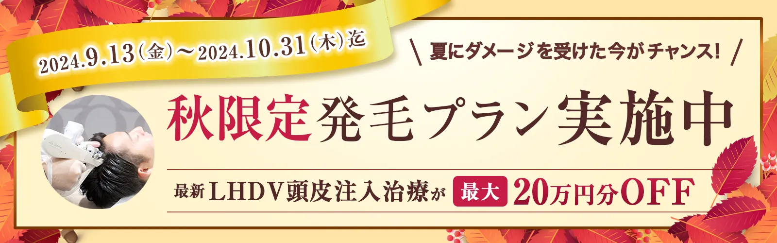 秋限定発毛プラン実施中